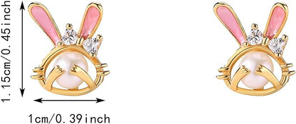 Bunny Earrings Stud for Women.