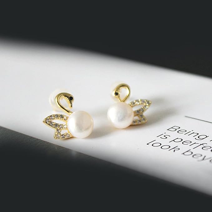 Dove Pearl Stud Earrings.