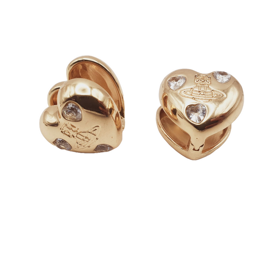 Elegant 18K Gold Filled Heart Shape Zircon Ear Studs - Perfect Gift for Women