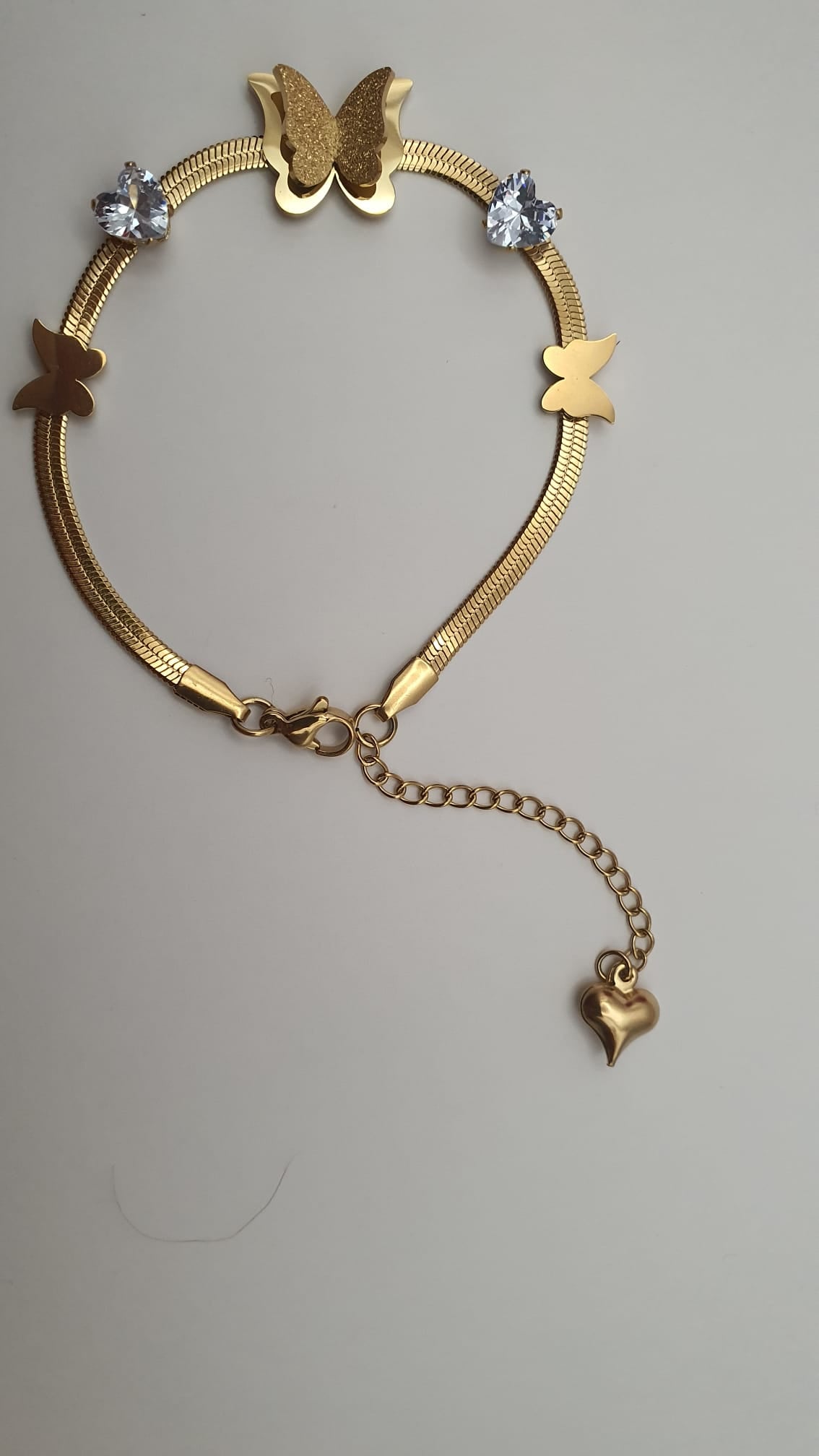 Elegant Golden Butterfly with Golden Chain Bracelet.